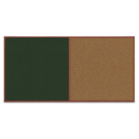 United Visual Products Enclosed Corkboard, 1 Door, 72"x48", 4" Fra, UV3419-BLACK-PEARL UV3419-BLACK-PEARL